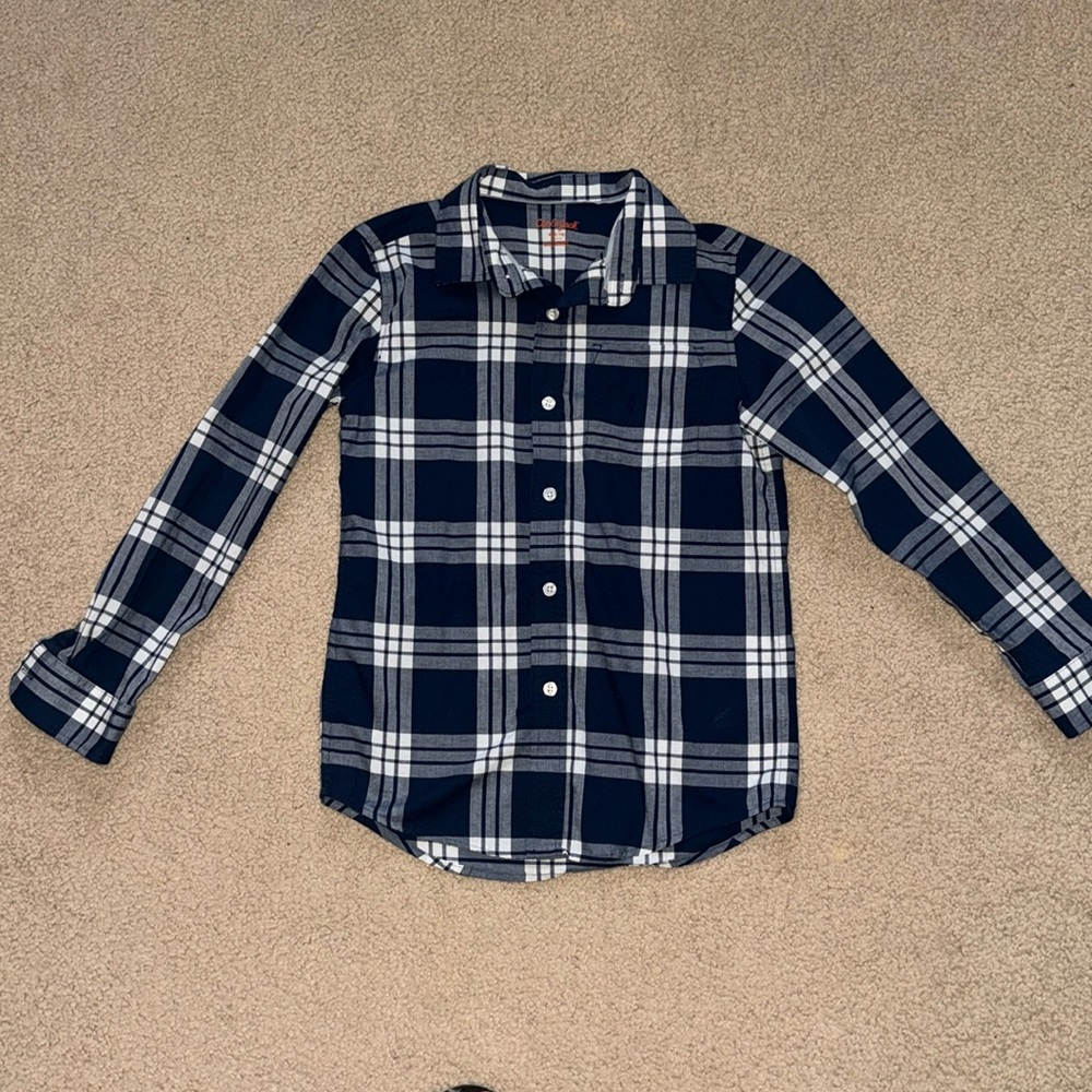 Cat & Jack Plaid Button Down